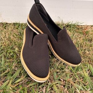 Kelly & Katie Black Mesh Slip-On Flats